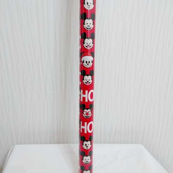 Mickey Mouse Emoji Ho Ho Ho Santa Hat Christmas Wrapping Paper Roll - Picture 1 of 3